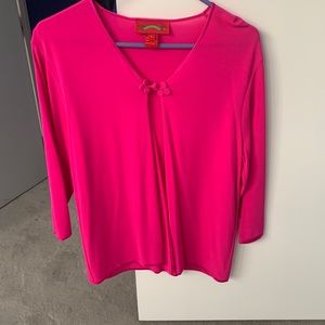 Shanghai Tang Fushia one knot top/jacket